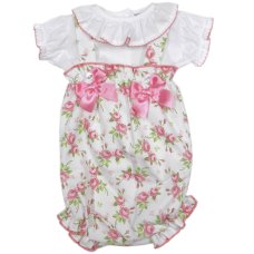 PQ210- Cerise: Baby Girls Luxury 2 Piece Outfit (0-12 Months)